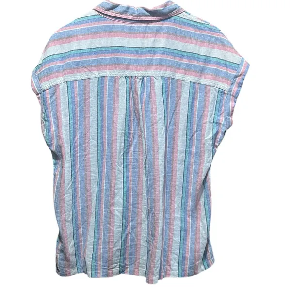 Orvis Women's Short Sleeve Linen Blend‎ Button-Up Shirt Size Medium - Image 10