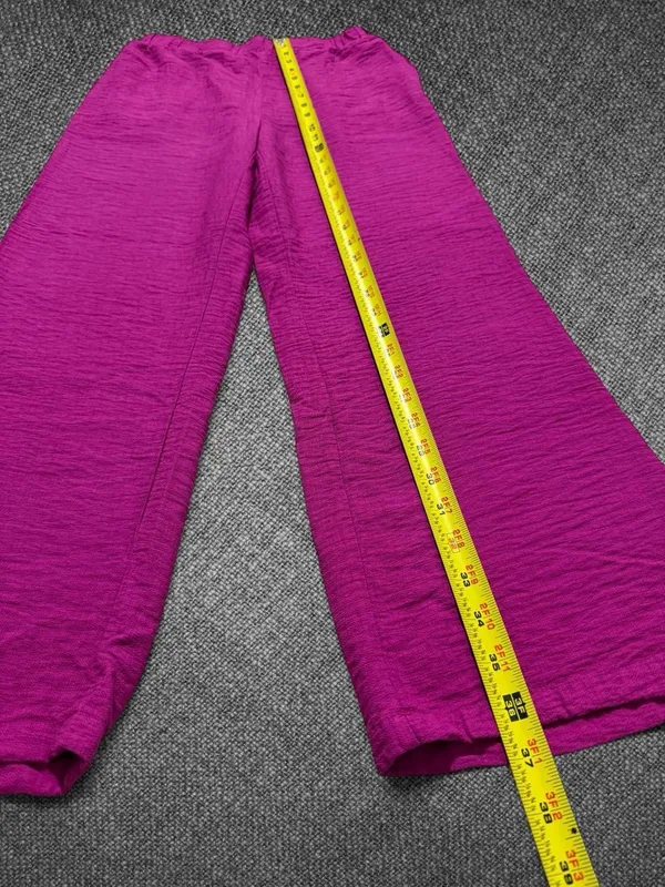 Sincerely Jules Magenta Pull On Wide Leg Pants Size Medium Pink - Image 4