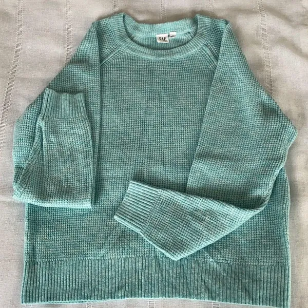 Gap turquoise spring crew neck sweater - Image 2