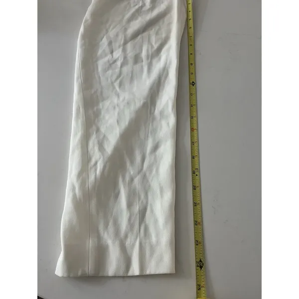 Aritzia Babaton Cohen Pants Pleated Cropped Trousers 4 Ivory - Image 7