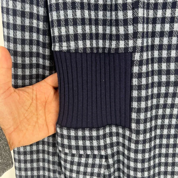 Cabi Checkup Blazer Jacket Womens Medium Navy‎ Blue Gingham Check Stretch Formal - Image 6