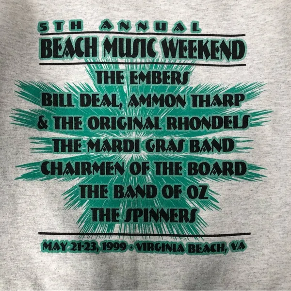 Vintage 1999 Virginia Beach Music weekend crew neck sweatshirt - Image 6