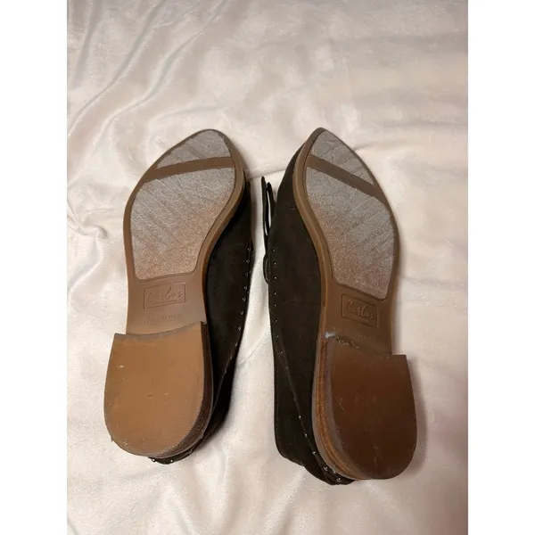 Carlos Brown Suede Jessa Loafers Tassel Stud Design Size 8.5 - Image 8