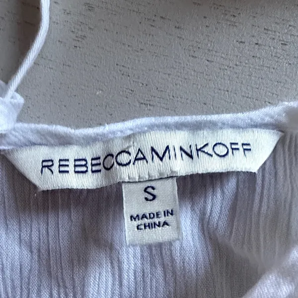 Rebecca Minkoff White Ruffle Tiered Long Sleeve Blouse Boho Casual Top - Image 7