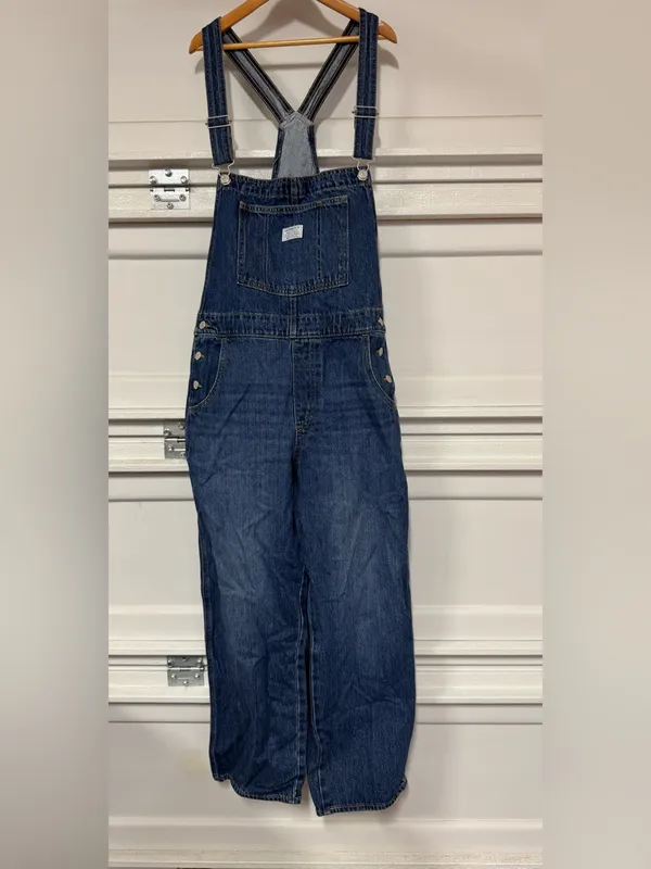 Levi’s Vintage Denim Women's Overalls Dark Wash Size Large New - Image 3