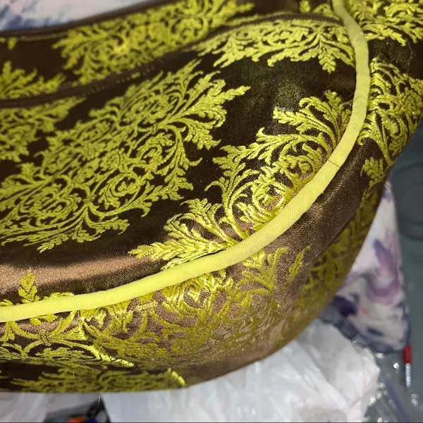 Petunia Pickle Bottom Touring Bag Diaper Bag Brown Yellow Damask Baby‎ Crossbody - Image 4
