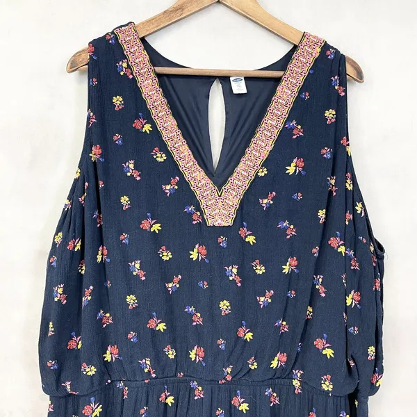 Old Navy Floral Paisley Boho Dress Women XXL Sleeveless‎ Flowy Cottagecore Indie - Image 2