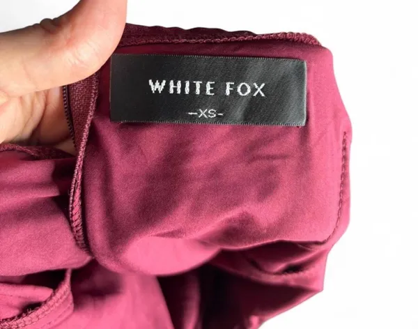 White Fox Long Sleeve Mini Dress Wine size XS - Image 4