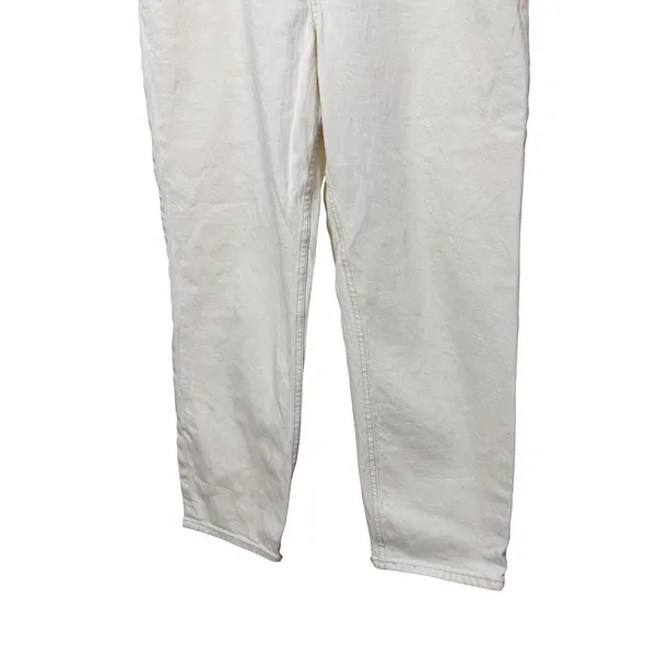 Abercrombie & Fitch The Mom‎ High Rise Jeans Cream Off-White 30/10S - Image 3