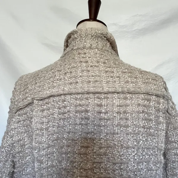CAbi Estate Chenille Womens Blazer Sz M Lagenlook Artsy Knit 985 Quiet Luxury - Image 8