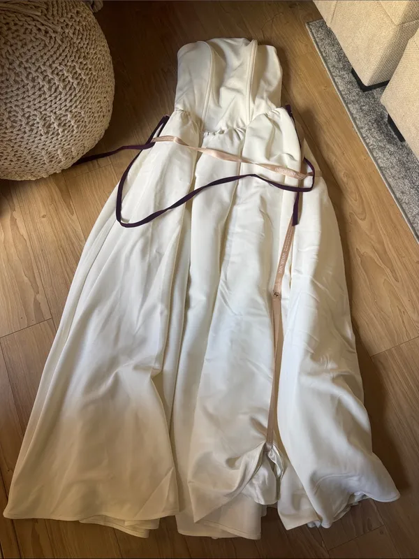 Meshki Penny Strapless MIDI Dress Ivory - Image 2