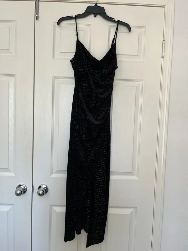 Laundry by Shelli Segal velvet black sparkle dress - Image 4