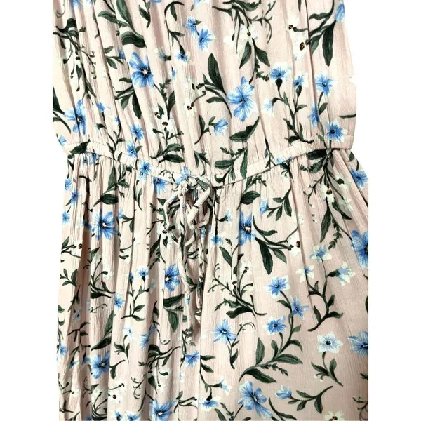 American Eagle Outfitters Pink Floral Tiered Boho Off Shoulder Maxi Dress Size M - Image 4