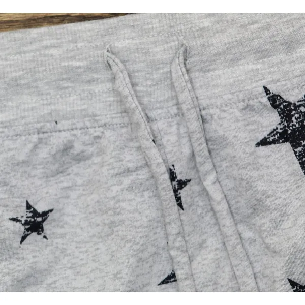NEW Splendid Womens Knit Pajama Lounge Shorts R87D733 Gray Stars XL - Image 4