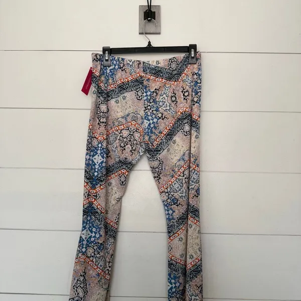 Xhilaration Women’s Large Blue Orange Patterned Wide Leg Pants New - Image 4