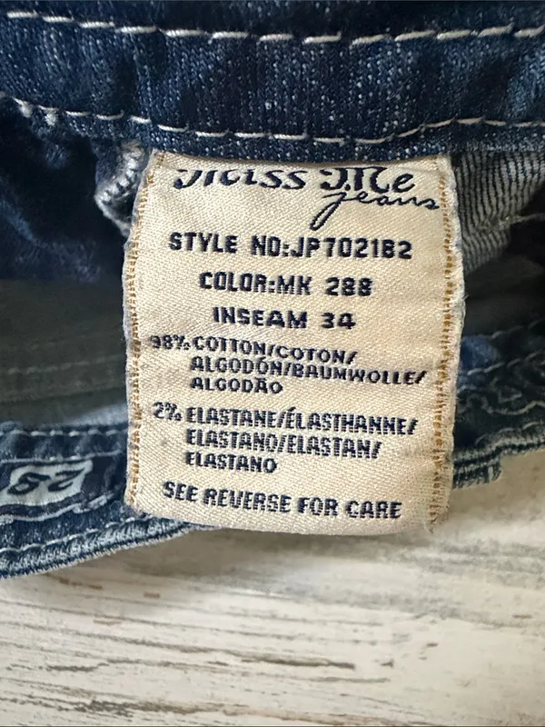 Miss Me Blue Embellished Fleur-de-Lis Bootcut Jeans Size 28 - Image 9