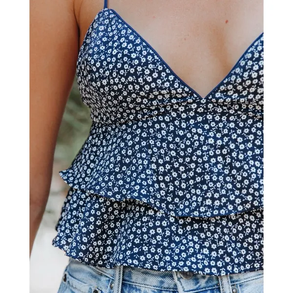 Vici Daira Floral Babydoll Crop Top - Image 5