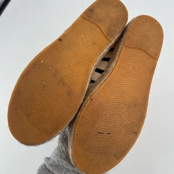 Soludos‎ Smoking Slipper Espadrille slip on shoes striped black tan size 5 - Image 7