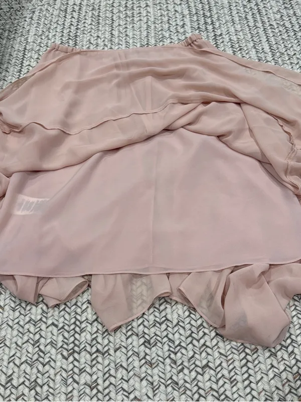 NWT BCBG MaxAzria Bare Pink Ruffle Skirt - Image 5