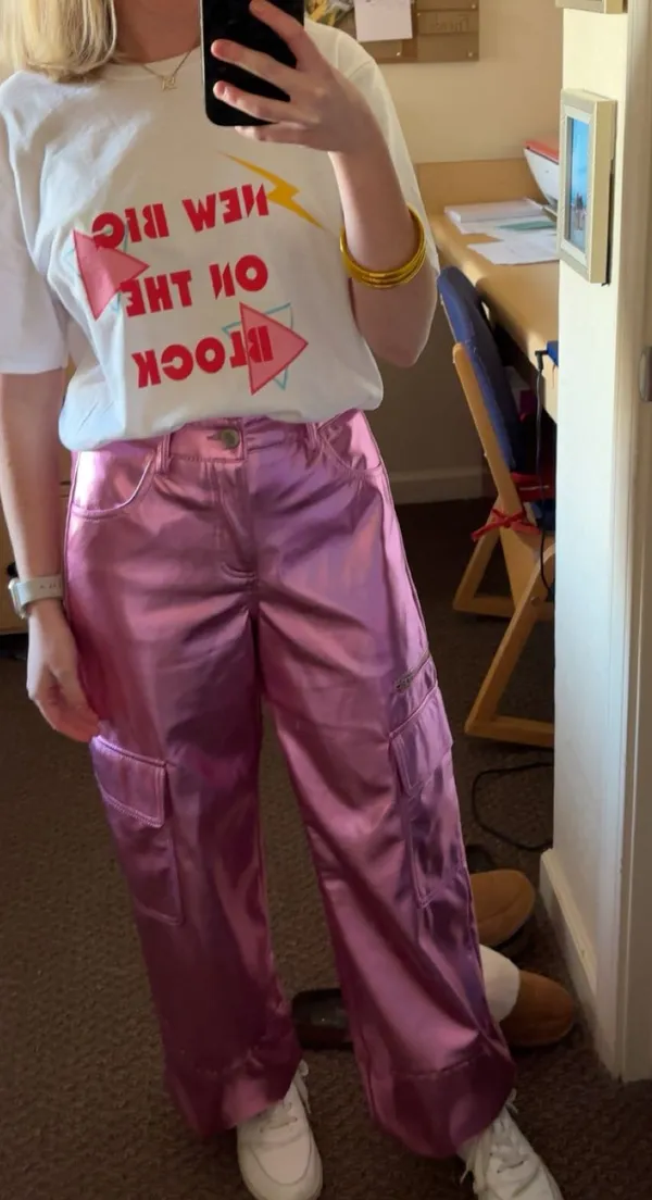 No Boundaries Cargo Pants Metallic Pink - Image 3