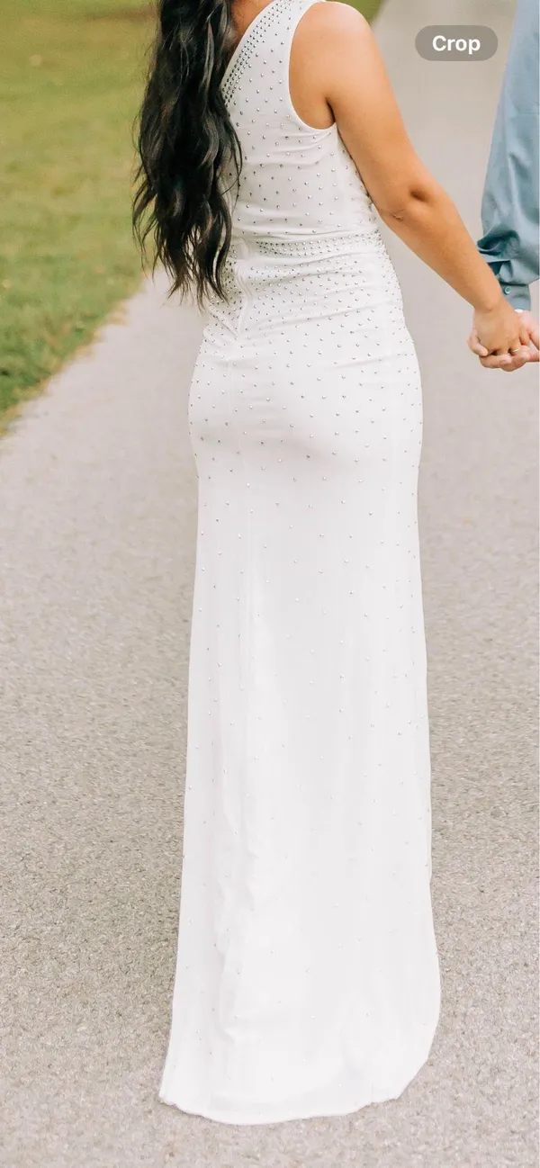 White Rhinestone Dress - Image 3