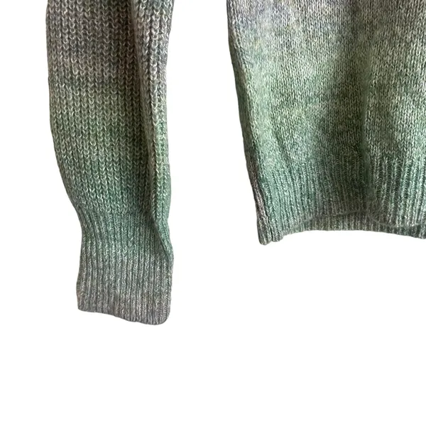 Abound Women Sweater XS Ombre Green Heather Knit Crewneck Minimalist‎ Cozycore - Image 4