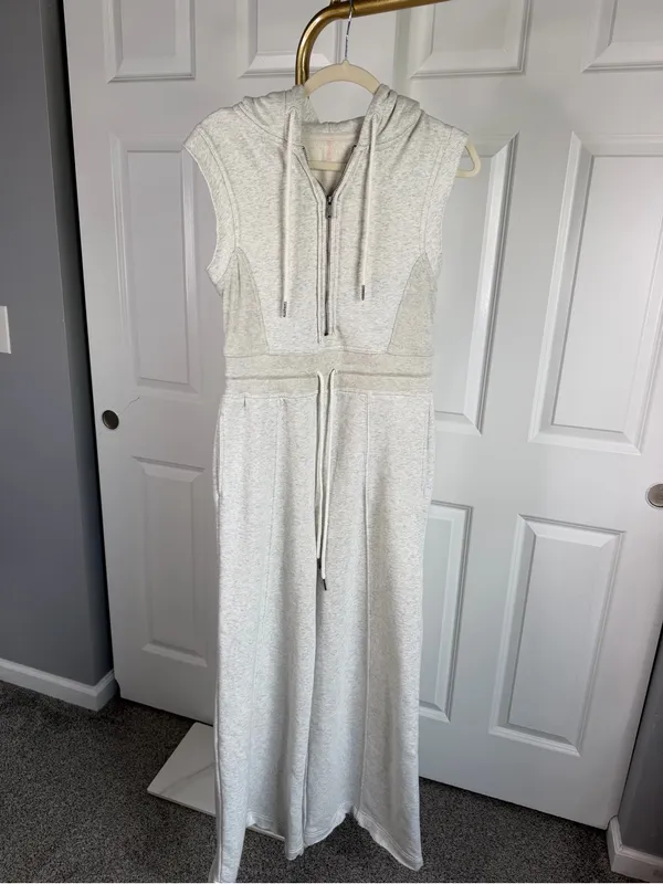 Free People Movement Jumpsuit Size XS Gray Hooded Wide Leg NWOT - Image 2