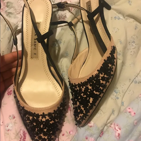 Zara sequin slingback heels - Image 2