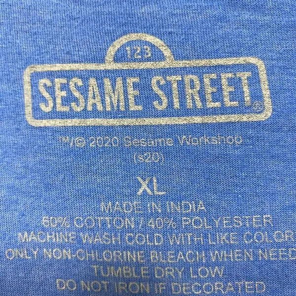 Sesame Street animated blue Tshirt size Extra Large - Image 4
