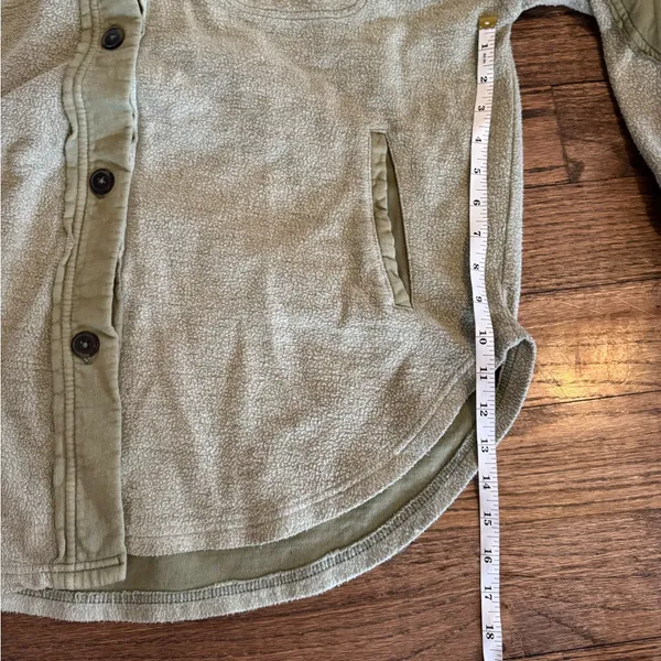 Free People Ruby Oversized Cotton Shaket XS Crunchy Granola Cottage Button Down - Image 6