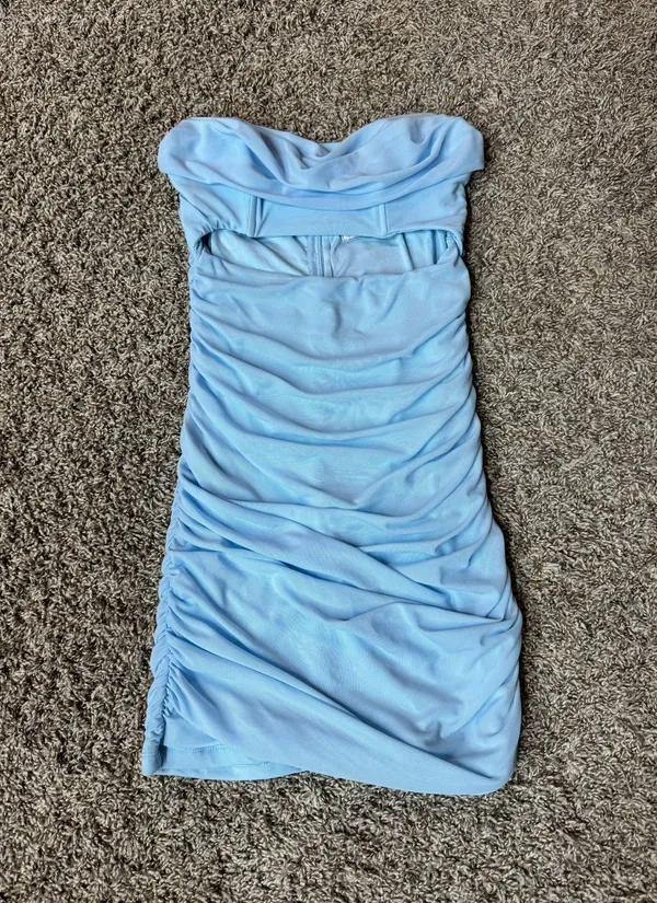 Hello Molly Mini Dress Blue - Image 2