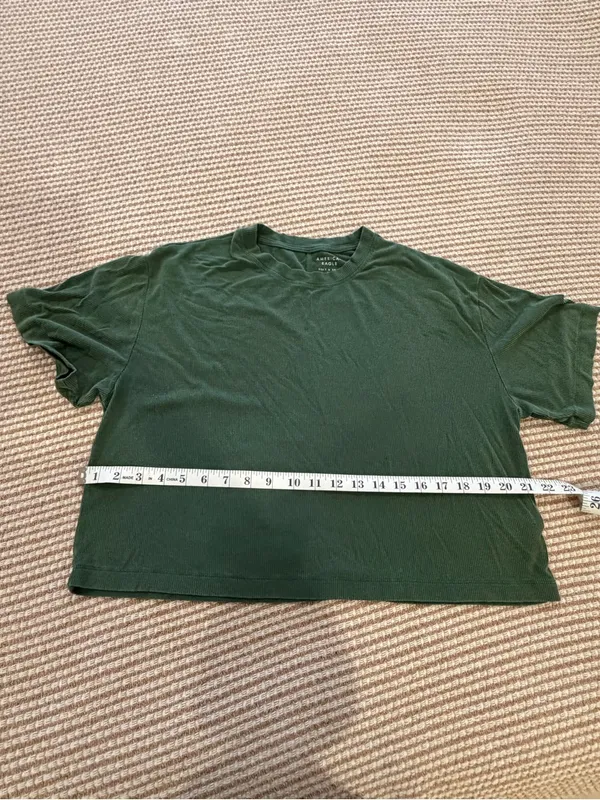 American Eagle Outfitters Forest Green Crop Top - Image 2
