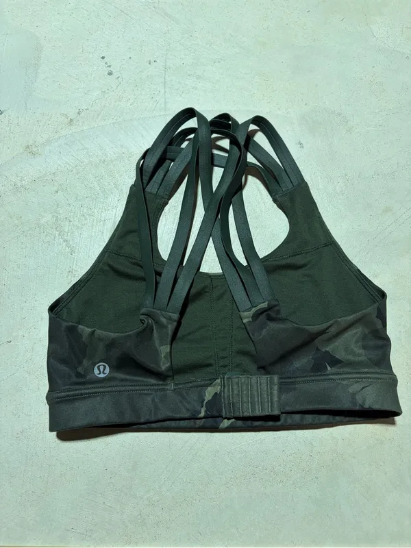 Lululemon Camouflage Strappy Sports bra green 6 - Image 5
