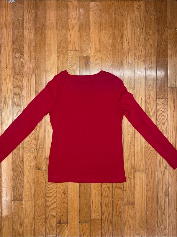 Red Long Sleeve Shirt - Image 3