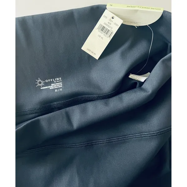 Aerie‎ Offline Goals Leggings Size XL 7/8 Hi-Rise Stretch Navy Blue NWT - Image 3