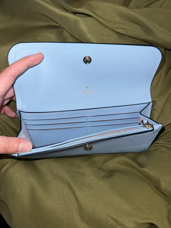 kate spade light blue leather continental wallet - Image 3