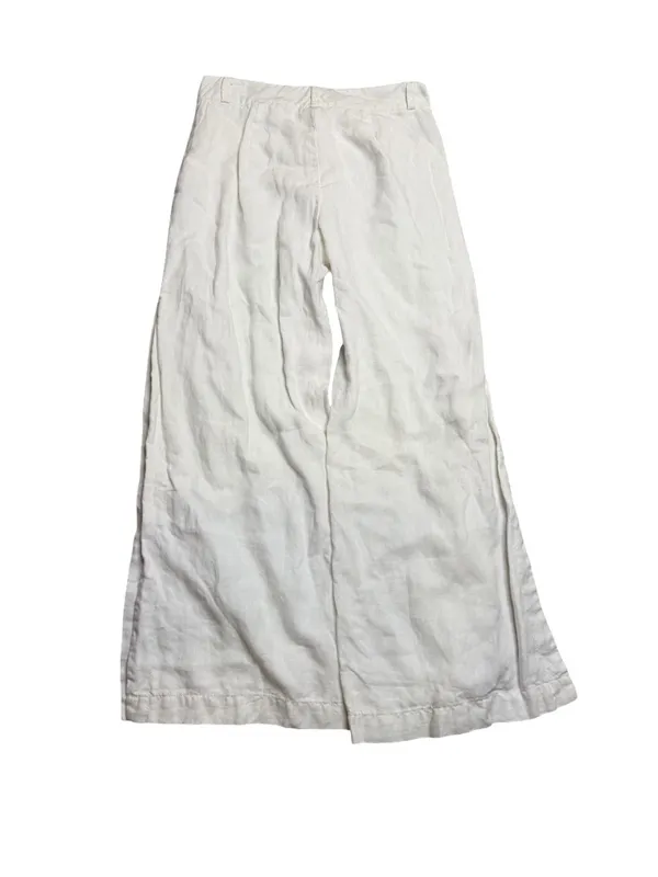 🤍 Boston Proper Size 6 White Linen Wide Leg Pants Resort Coastal Style 🤍 - Image 7