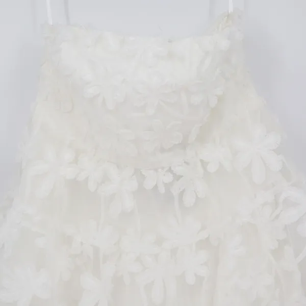 Showpo Angel Biba Rheiva White 3D Floral Embroidery Strapless Mini Dress 20 4XL - Image 4