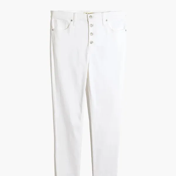 NWT Madewell 9" Mid-Rise Skinny Jeans white SZ-28 - Image 4