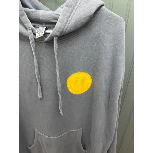 Old Row Hoodie Sweatshirt XL Blue‎ Yellow Graphic Pullover Athleisure Top - Image 3