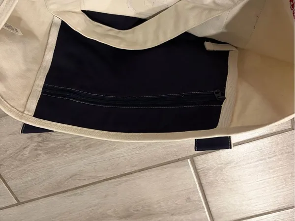 Gymshark Collegiate Tote Bag 66 Lifting Club Heavy Blue Cream Women’s NEW - Image 4