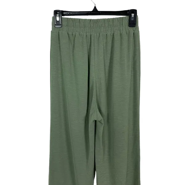 Dee Elly Green Wide Leg‎ Drawstring Waist Lounge Pants Small - Image 5