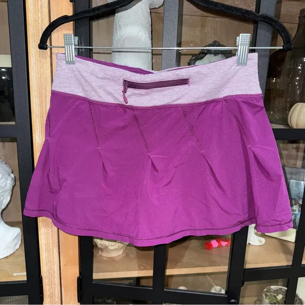 Lululemon Take Flight Skirt Purple Pleated Pace rival tennis setter skort mini - Image 3