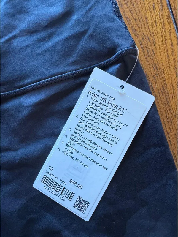 Lululemon Align High Rise 21” Heritage Camo Black H3DC Size 10 NWT - Image 4