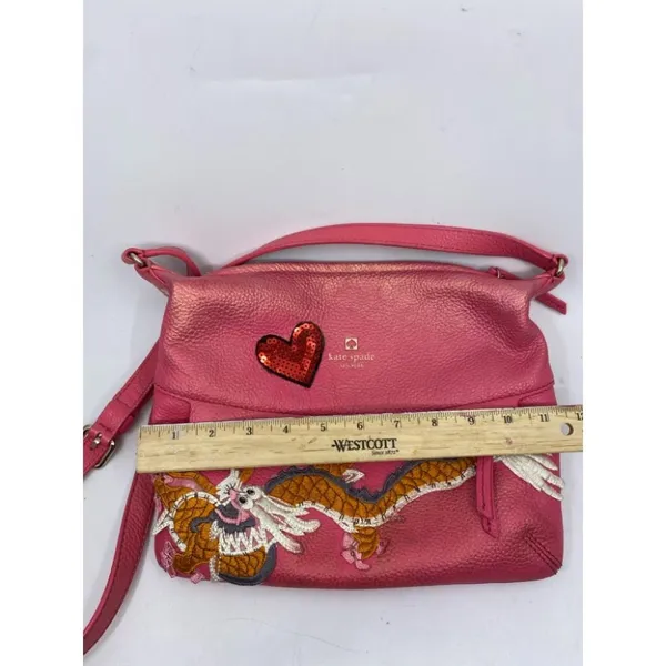 Kate Spade Pink Leather Crossbody With Customized - Image 5