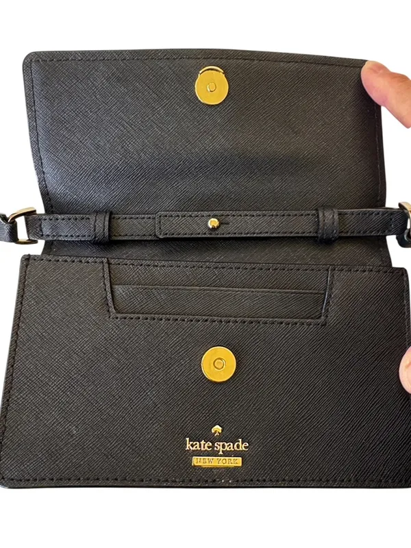 EUC Kate Spade Leather Cameron Street Perforated Arielle Crossbody Bag Black - Image 3