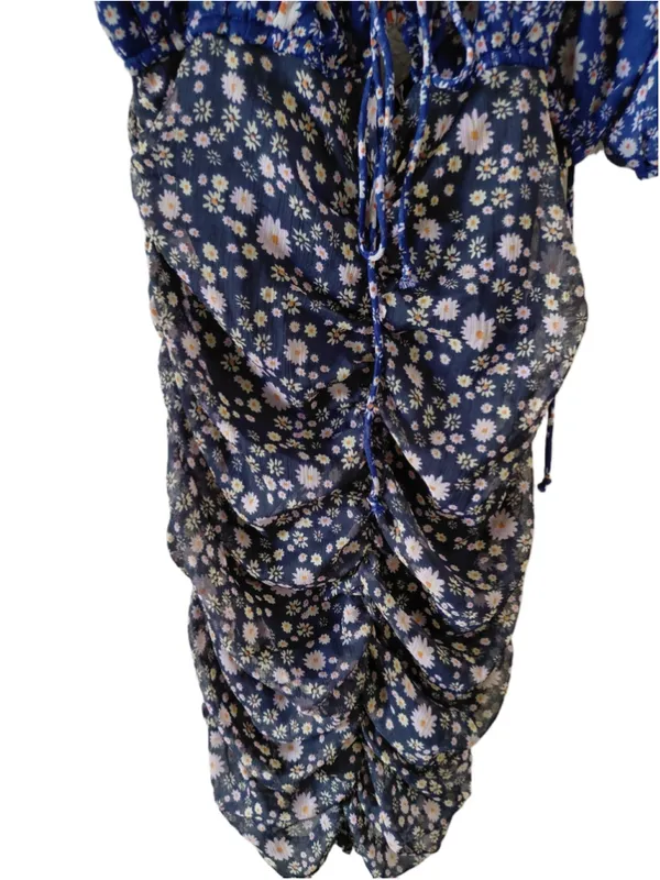 Free People Tessa Floral Ruched Mini Dress Women's Size XS - Image 5