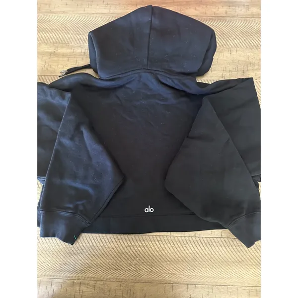 Alo Yoga Bae Cropped Hoodie Black Size XS - Image 4