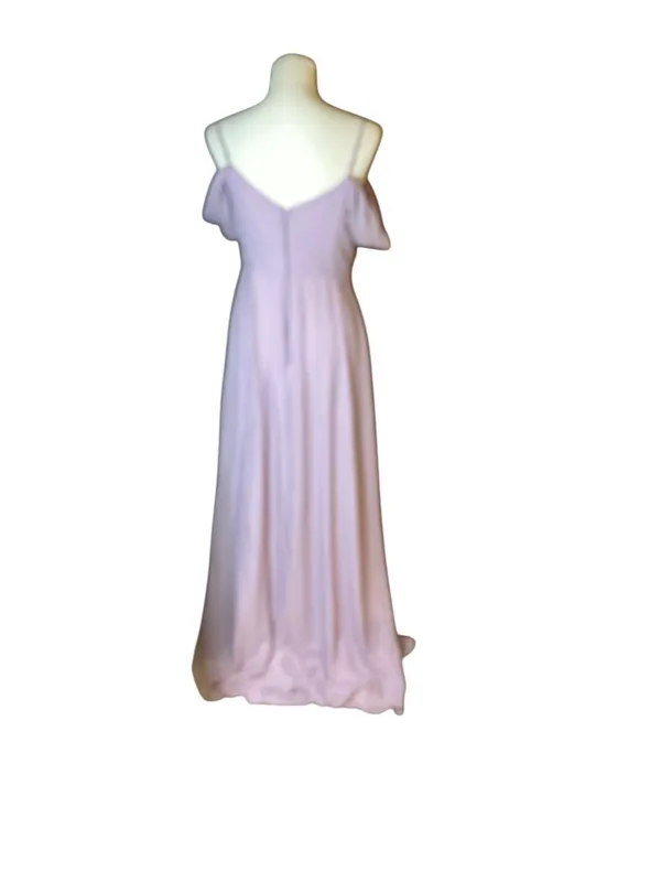 Birdy Grey Lavender Cold-Shoulder Chiffon Maxi Gown - Size Medium - Image 2