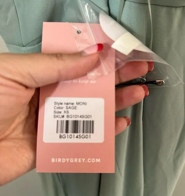 Birdy Grey Moni Convertible Bridesmaids Dress In Sage Green XS NWT - Image 9